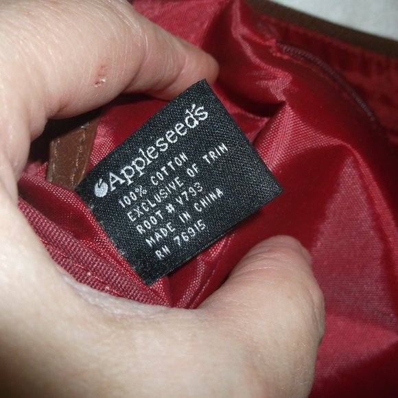 Appleseed's Maroon Red Canvas Purse Handbag - Picture 10 of 10